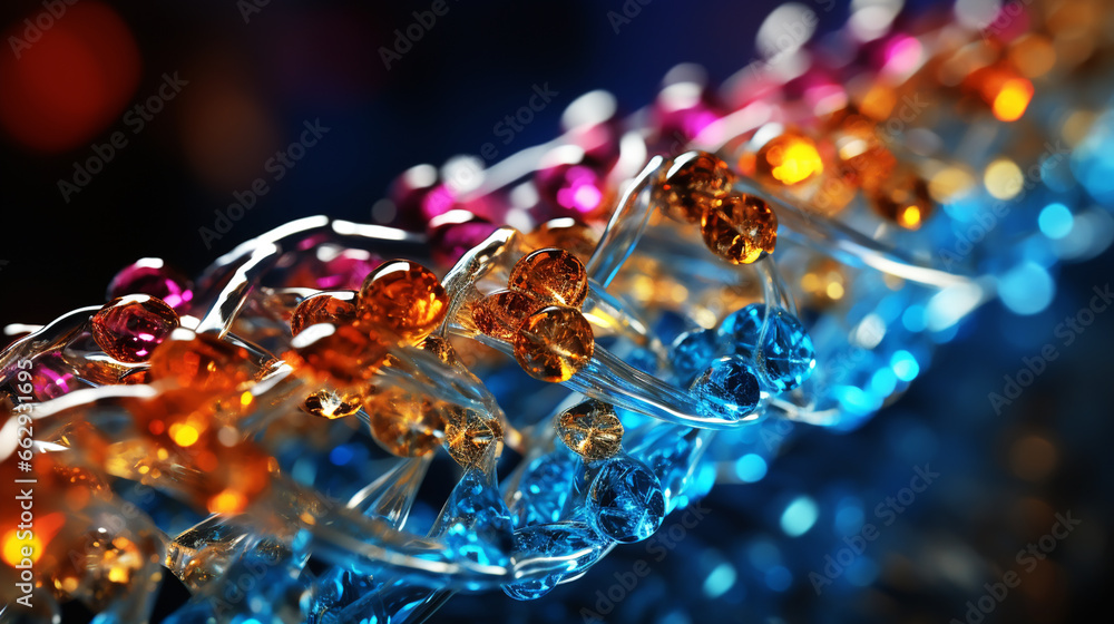 Blue DNA structure isolated background. 3D illustration Blue DNA structure isolated background. 3D illustration