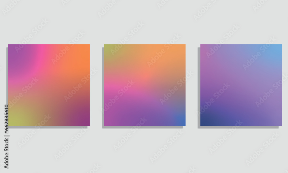 Fototapeta premium Modern Color Gradient Vector Set. Wallpaper or Background Design for Prints, Social Media and Art 