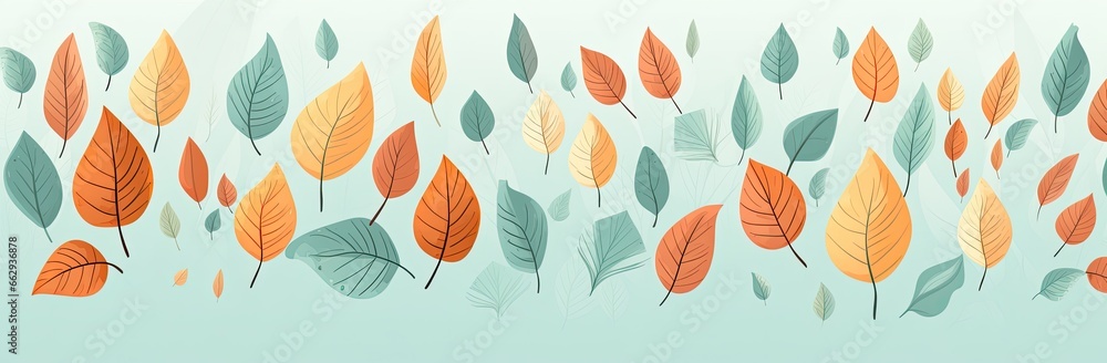 Background of Vibrant Autumnal Leaf Patterns: A Symphony of Nature's Colors and Elegance - Generative AI Background of Vibrant Autumnal Leaf Patterns: A Symphony of Nature's Colors and Elegance - Generative AI