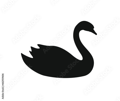 Fototapeta Naklejka Na Ścianę i Meble -  simple elegant swan silhouette