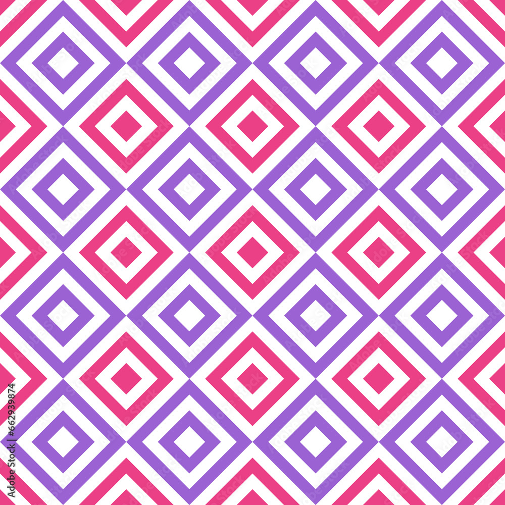 Seamless geometric pattern with line rhombus on coral background. Print for fabric background, textile Seamless geometric pattern with line rhombus on coral background. Print for fabric background, textile