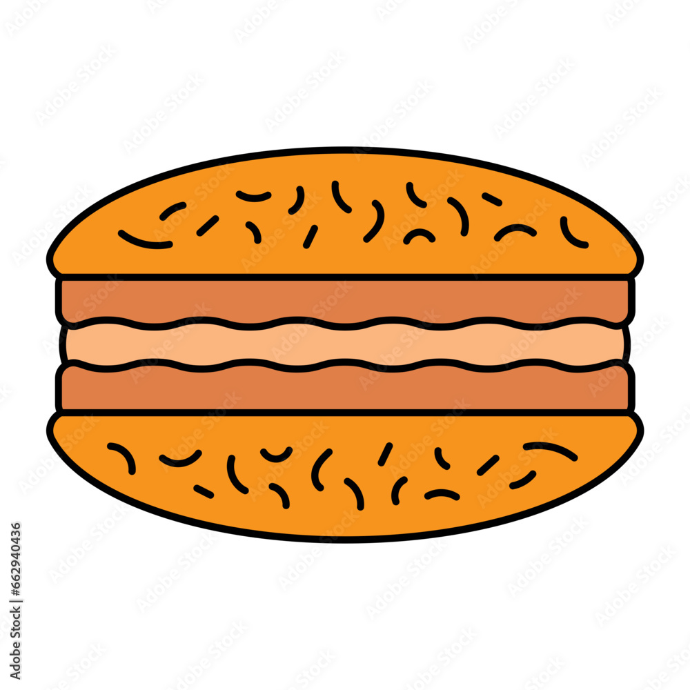 Ghoriba Bahla concept, Shortbread Cookies with Almonds and Sesame vector icon design, Bakery and Baked Goods symbol, Culinary and Kitchen Education sign, Recipe development stock illustration Ghoriba Bahla concept, Shortbread Cookies with Almonds and Sesame vector icon design, Bakery and Baked Goods symbol, Culinary and Kitchen Education sign, Recipe development stock illustration