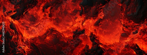 Lava texture fire background rock volcano magma molten hell hot flow flame pattern seamless. Earth lava crack volcanic texture ground fire burn explosion stone liquid black red inferno planet relief. © Максим Зайков