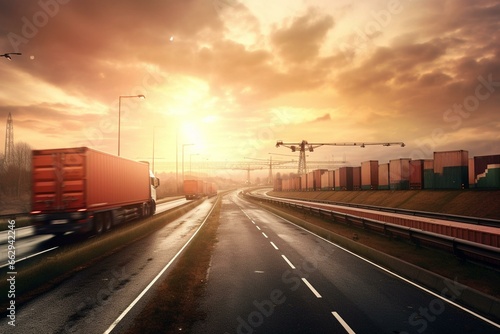 Traffic manager business transport logistics. Generative AI