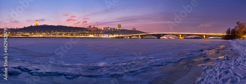 Kyiv's Winter Magic: Dnipro River and Lavra