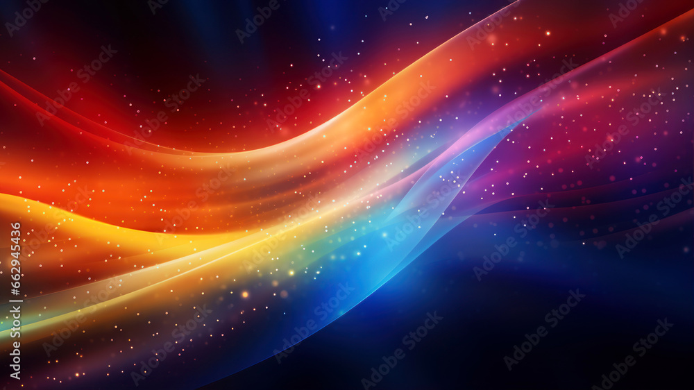 Fototapeta premium abstract colorful background with smooth lines and sparkles, vector illustration