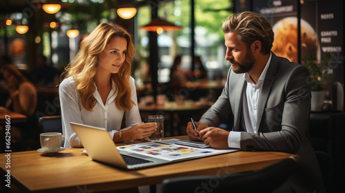 Financial analyzing and market forecast concept with young woman working with data, growing digital chart diagram and candlestick