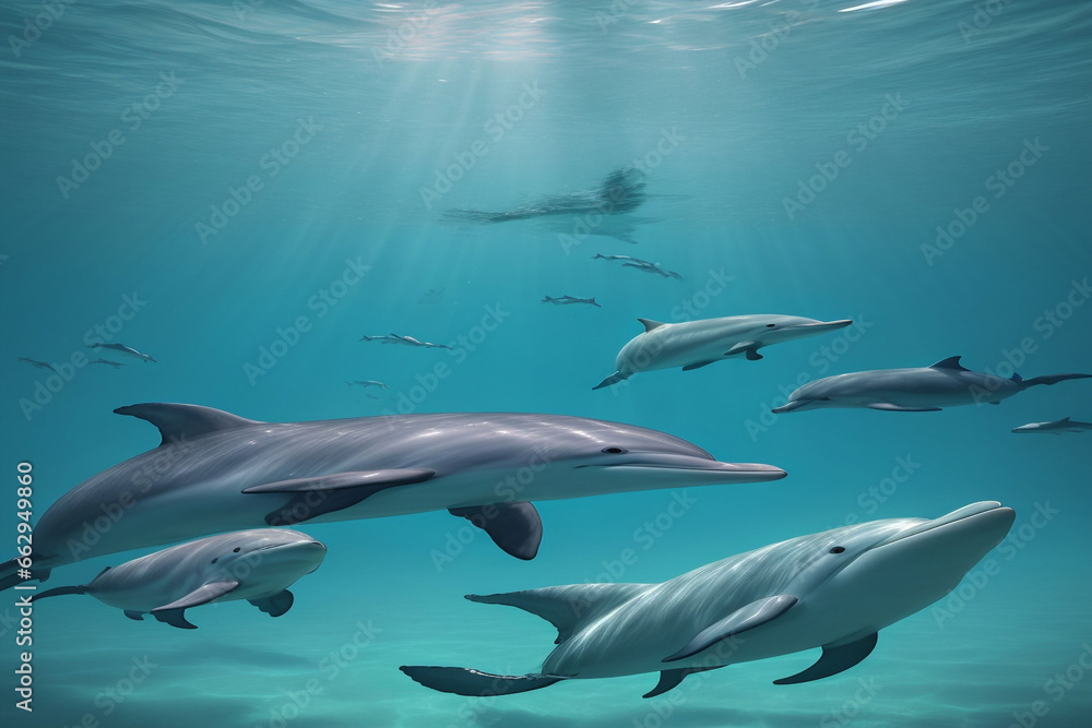 Underwater tableau with family UHD wallpaper Stock Photographic Image Underwater tableau with family UHD wallpaper Stock Photographic Image