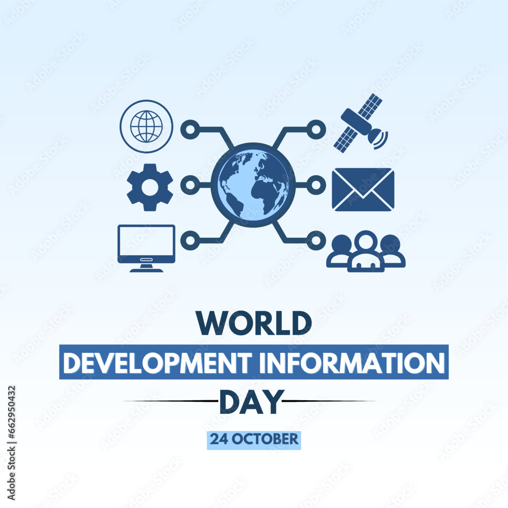World Development Information day, celebration or campaign banner design World Development Information day, celebration or campaign banner design