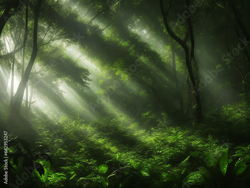 An image of a lush e merald forest UHD wallpaper Stock Photographic Image
