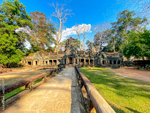 Ta Prohm, a mysterious temple of the Khmer civilization, located on the territory of Angkor in Cambodia