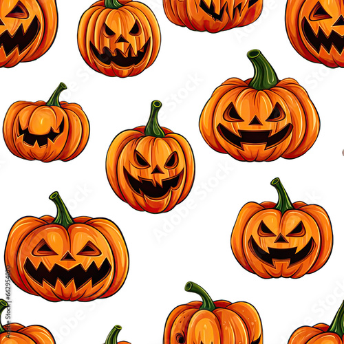 Seamless pattern picture for Halloween decoration. Created by AI photo