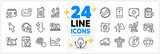 Icons set of Lightning bolt, Privacy policy and 5g cloud line icons pack for app with Cursor, New message, Star thin outline icon. Timer, Coffee maker, Electricity consumption pictogram. Vector