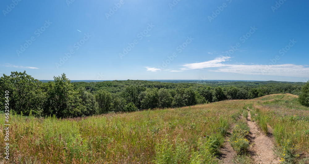 Panoramic view from the top of Inspiration Peak in west central Minnesota, USA.
Panoramic view from the top of Inspiration Peak in west central Minnesota, USA.
