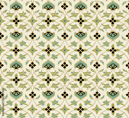 New simple abstract geometric seamless pattern with flower for background. Geometric backdrop with flower silhouette.