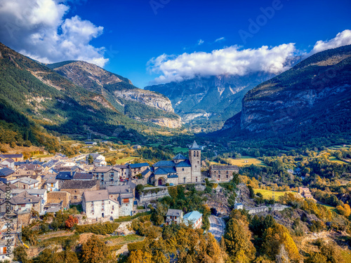 Torla-Ordesa and the Ordesa & Monte Perdido National Park in pyrenees Spain © StockPhotoAstur
