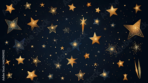 Stars collection featuring a diverse array of hand-drawn stars for various applications