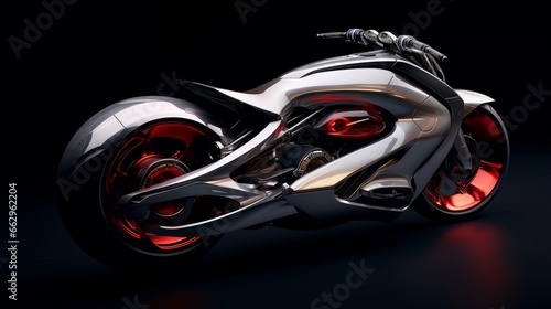 motorcycle on a black background