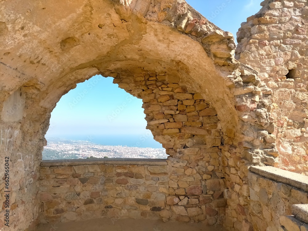 Burriac-Cabrera de Mar Castle, Barcelona. A sunny day
