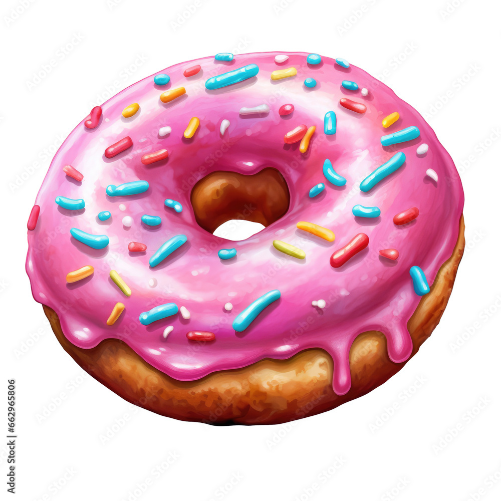 dessert element. watercolor donut illustration. dessert element. watercolor donut illustration.