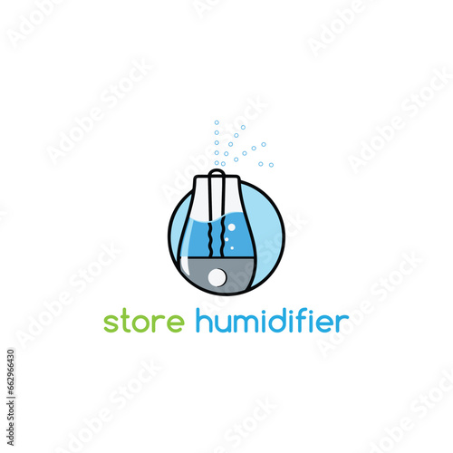 humidifier store logo design vector