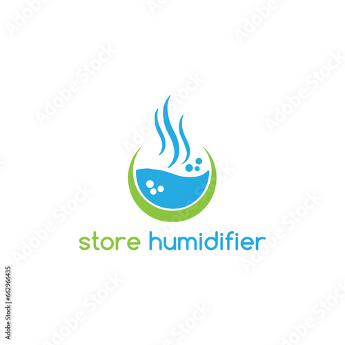 humidifier store logo design vector