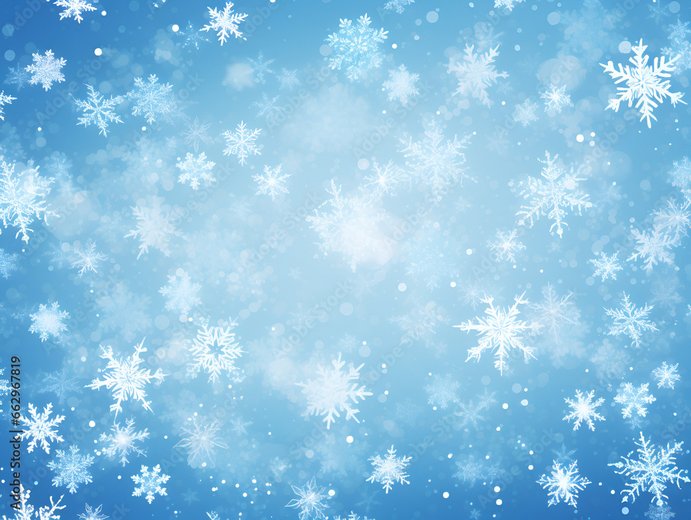 Abstract winter snowflakes background design with copy space Abstract winter snowflakes background design with copy space