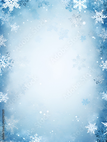 Abstract winter snowflakes background design with copy space  © TatjanaMeininger