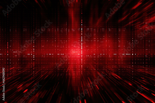 Background with binary data, code string, pattern, texture and soft light glow. Generative AI	
