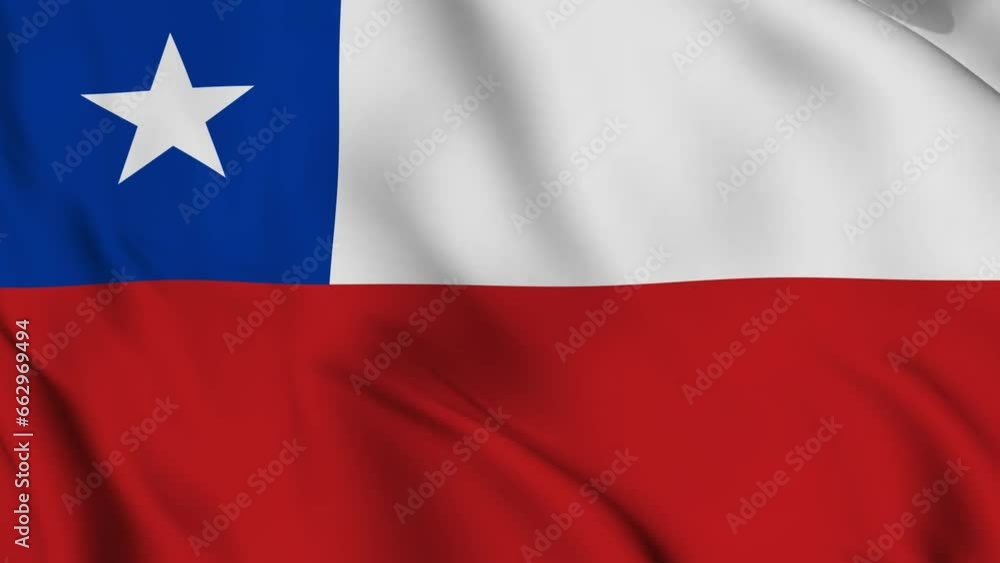 Chile Waving Flag Realistic Animation Video Chile Waving Flag Realistic Animation Video