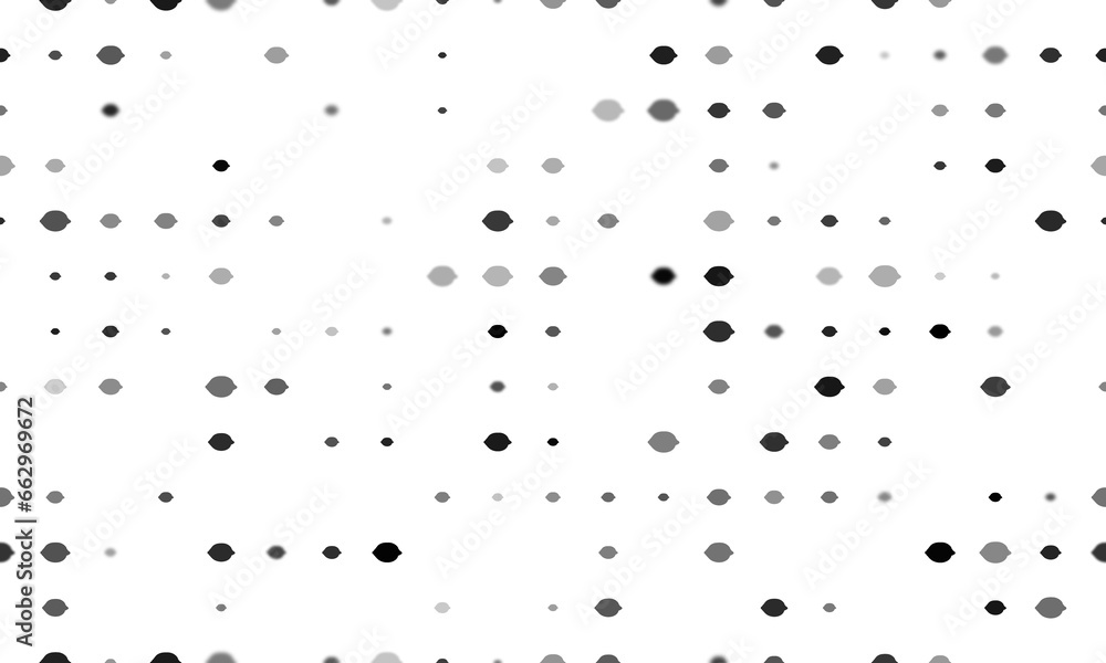 Seamless background pattern of evenly spaced black lemon symbols of different sizes and opacity. Illustration on transparent background Seamless background pattern of evenly spaced black lemon symbols of different sizes and opacity. Illustration on transparent background