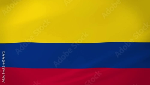Colombia Waving Flag Realistic Animation Video photo
