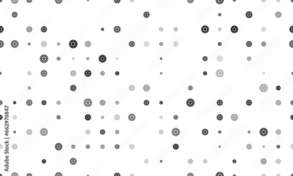 Seamless background pattern of evenly spaced black optic cable symbols of different sizes and opacity. Vector illustration on white background Seamless background pattern of evenly spaced black optic cable symbols of different sizes and opacity. Vector illustration on white background