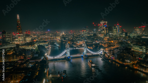 Tower Bridge London at night © edward