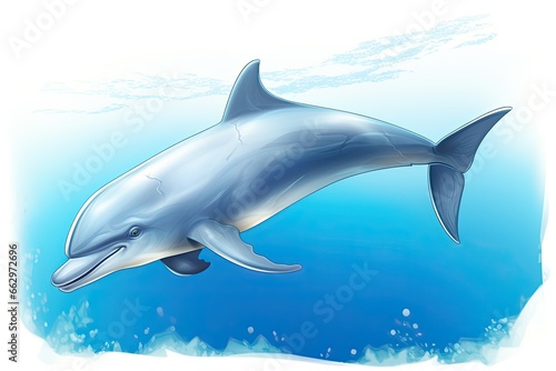 Dolphin Icon for Aquarium Exhibit Sign: Transforming a Simple and Lively Image, generative AI