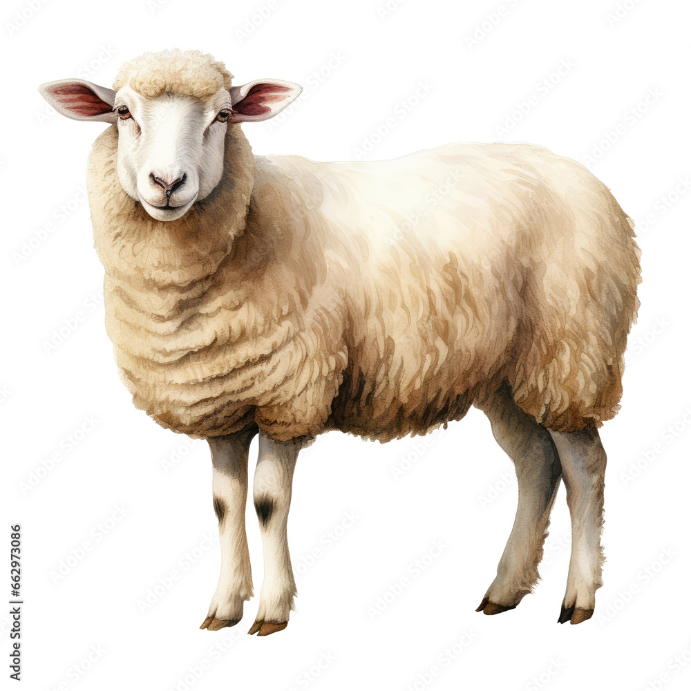 farm animal element. watercolor sheep illustration. farm animal element. watercolor sheep illustration.