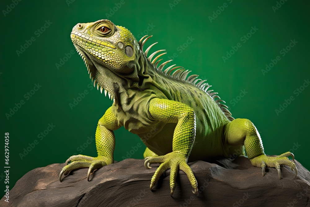 Obraz premium Iguanas Transformed: Simple and Sleek Graphic for Zoo Signage, generative AI