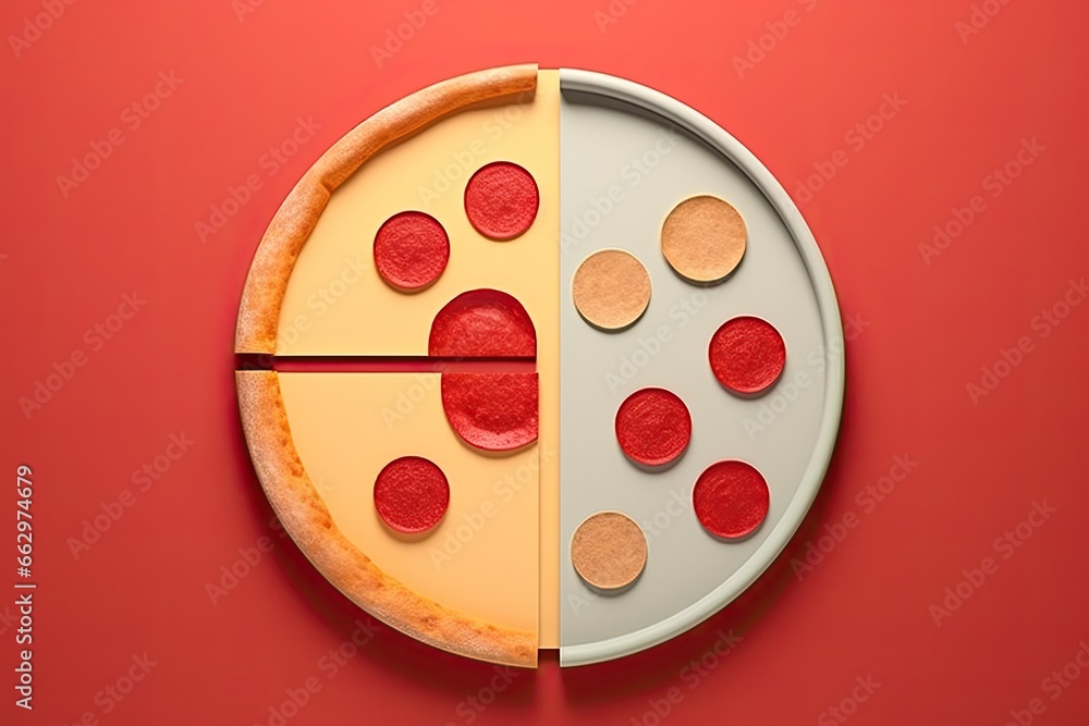 Pepperoni Pizza Minimalist Design: A Delicious, Eye-Catching Addition to Your Pizzeria Menu, generative AI Pepperoni Pizza Minimalist Design: A Delicious, Eye-Catching Addition to Your Pizzeria Menu, generative AI