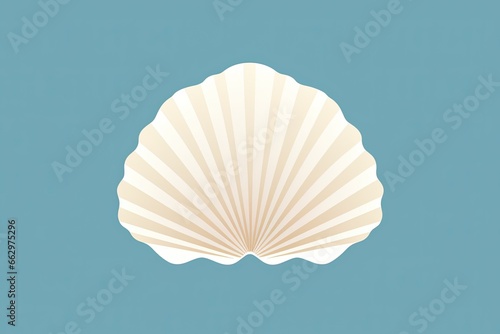 Coastal Boutique Business Card Icon: Seashell Abstracted into a Minimalist Coastal Design, generative AI