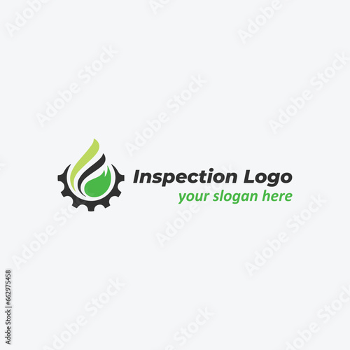 research inspection review logo design vector