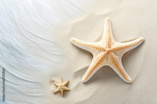 Minimalist Starfish Design: Perfect for Beach Resort Flyers, generative AI