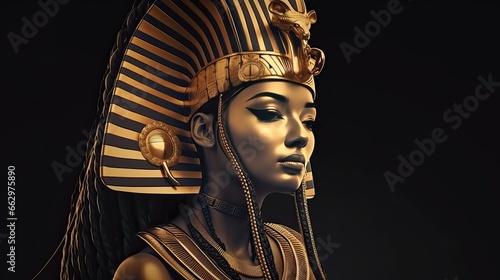 Nefertity, egyptian queen, ai based photo