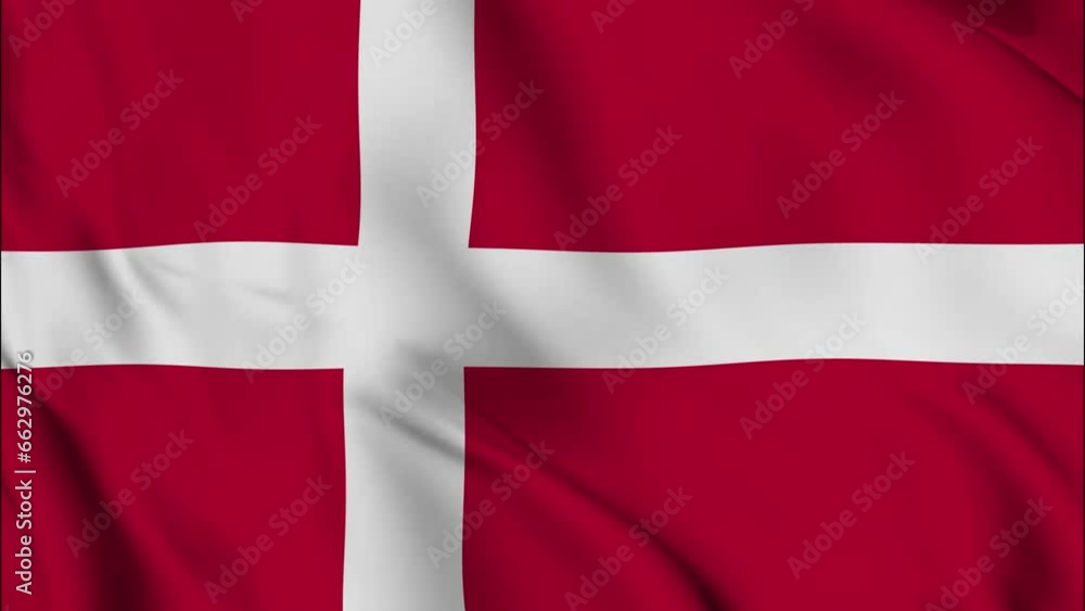 Denmark Waving Flag Realistic Animation Video Denmark Waving Flag Realistic Animation Video