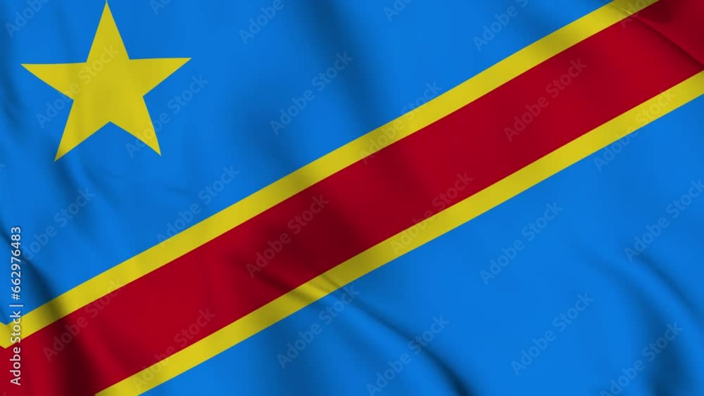 Democratic Republic of the Congo Waving Flag Realistic Animation Video Democratic Republic of the Congo Waving Flag Realistic Animation Video