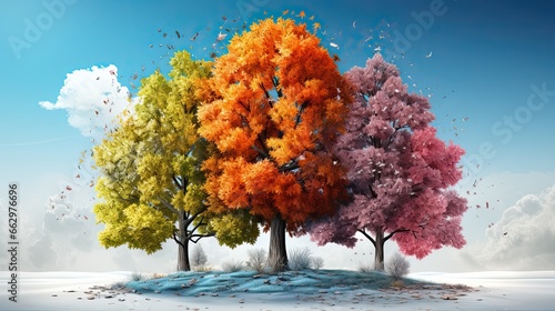 Tree changing color