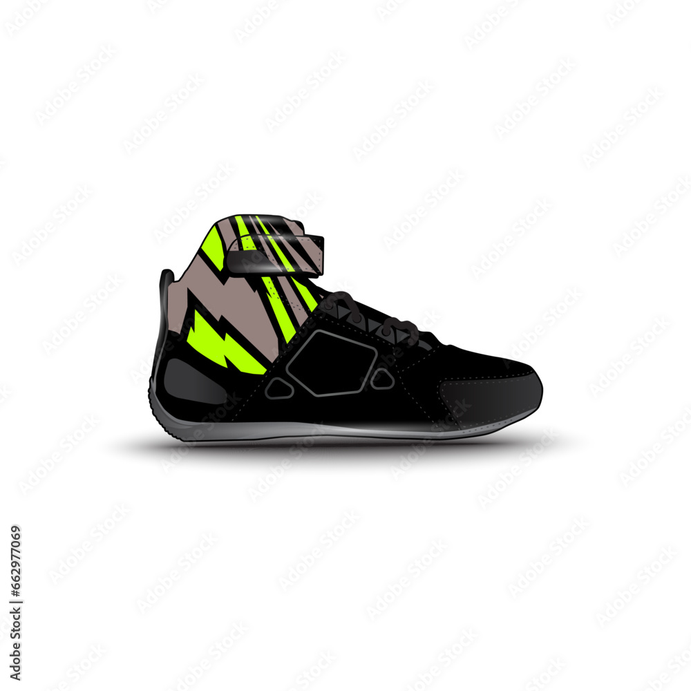 sports shoes with abstract racing vector motifs sports shoes with abstract racing vector motifs