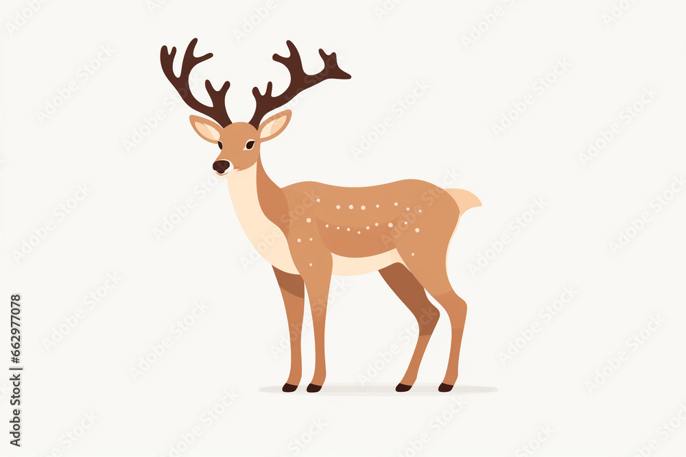 Christmas deer illustration on a white background
created using generative Ai tools Christmas deer illustration on a white background
created using generative Ai tools