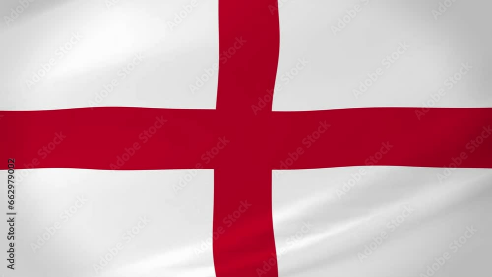 England Waving Flag Realistic Animation Video England Waving Flag Realistic Animation Video