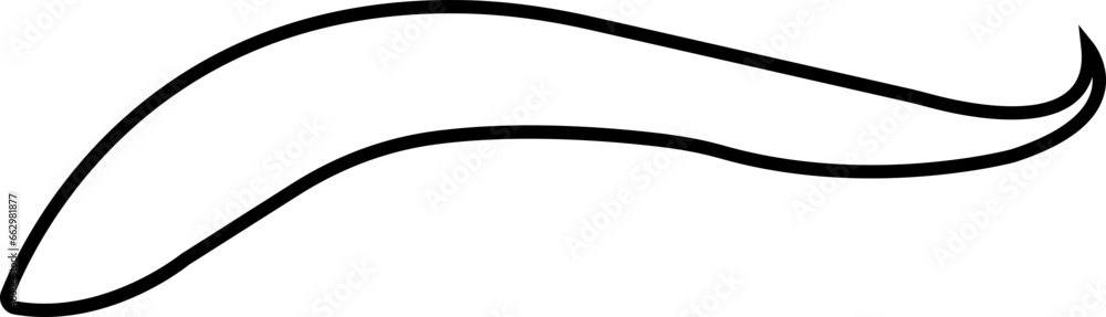 Text Tail Swoosh Baseball line Sign, Typography font curve tail, font ...