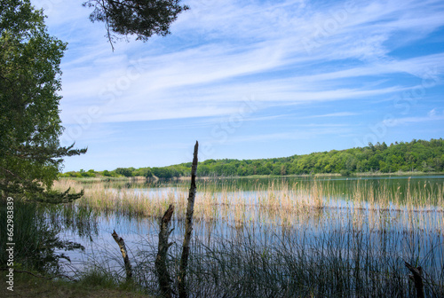 a beautiful small lake very near to the beach at the westcoast of Bornholm, Danmark, Muleby, Pyritsoen photo